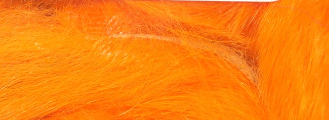 Hareline Silky Bunnybou bright orange silky synthetic bunny strips for fly tying with long shimmering fibers
