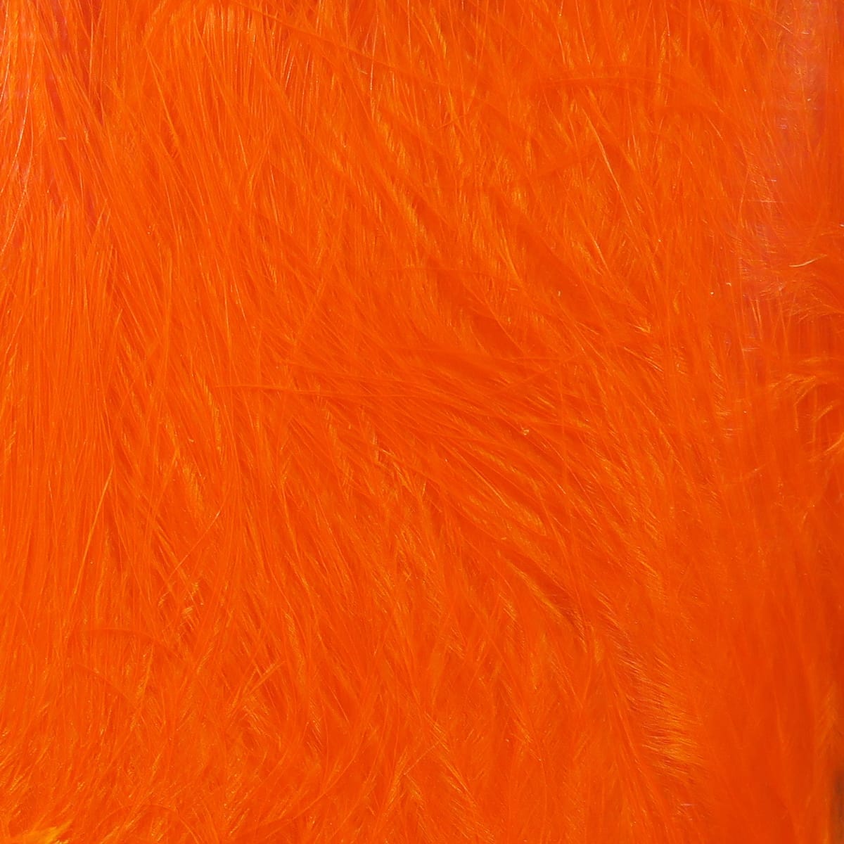 Bright blood orange marabou feathers, soft fluffy strung quills for fly tying
