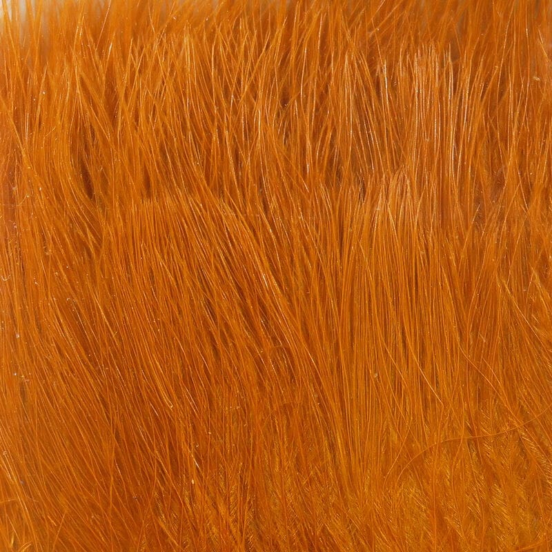 Vibrant blood-orange marabou feathers with soft glossy quills for fly tying