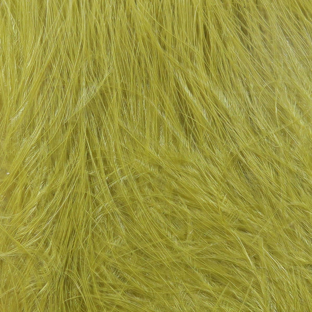 Olive chartreuse marabou feathers, long soft strung quills for fly tying with wispy silky texture