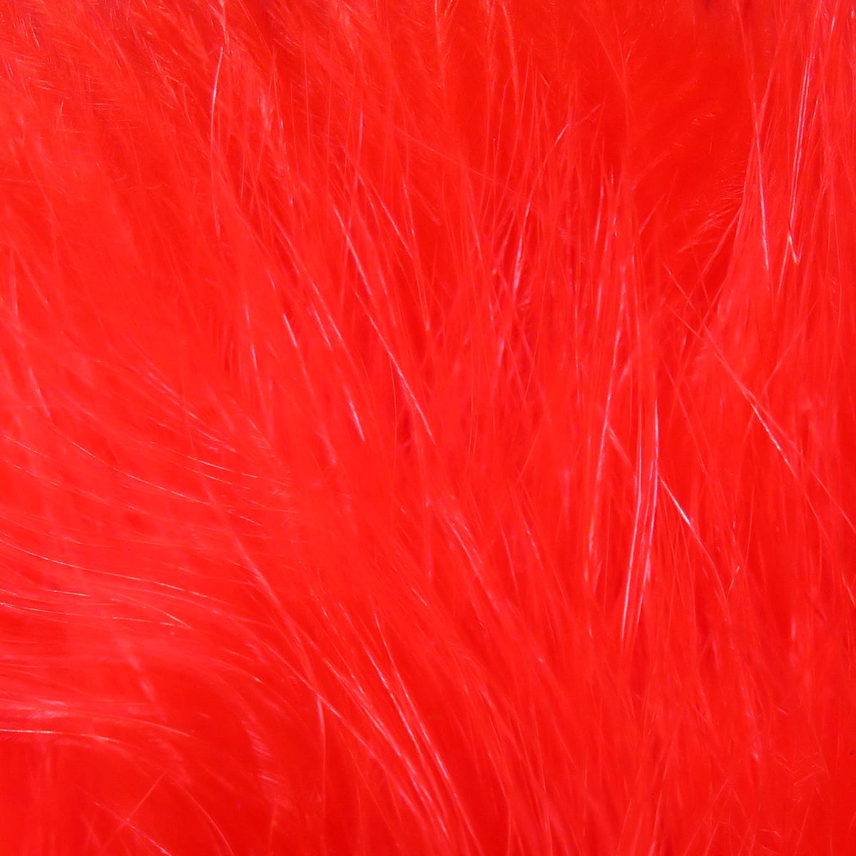 Bright blood-red marabou feathers with soft wispy strung quills, glossy thin barbs and fluffy texture for fly tying