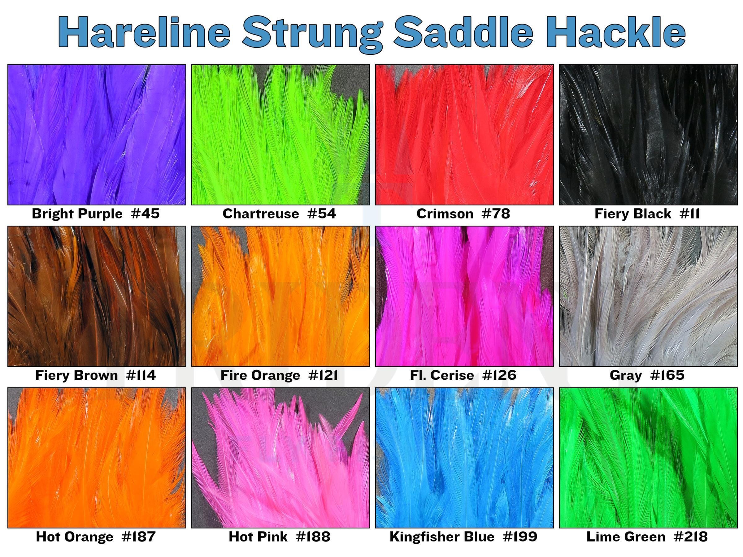 Hareline Strung Saddle Hackle
