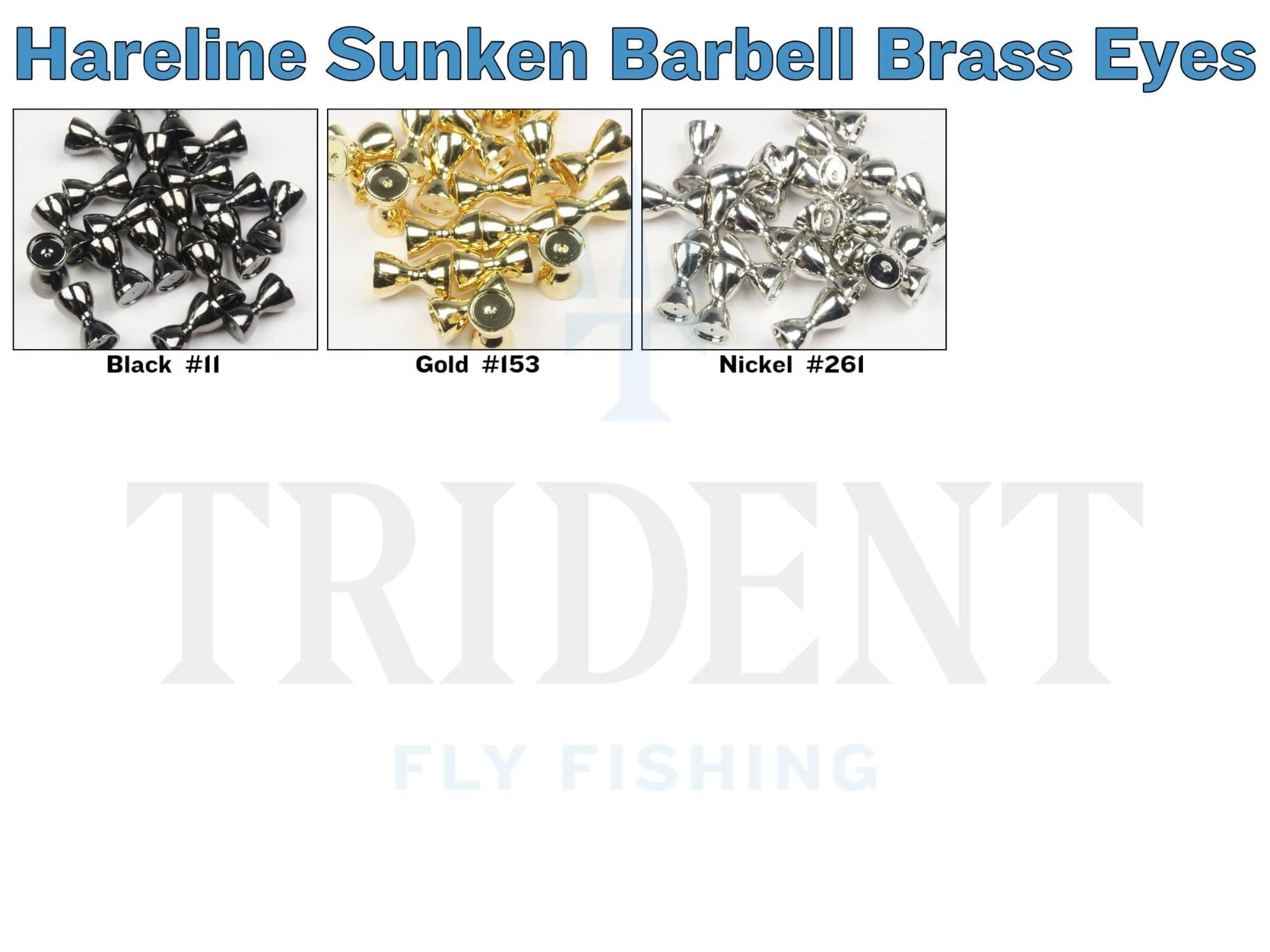 Hareline Sunken Barbell Brass Eyes