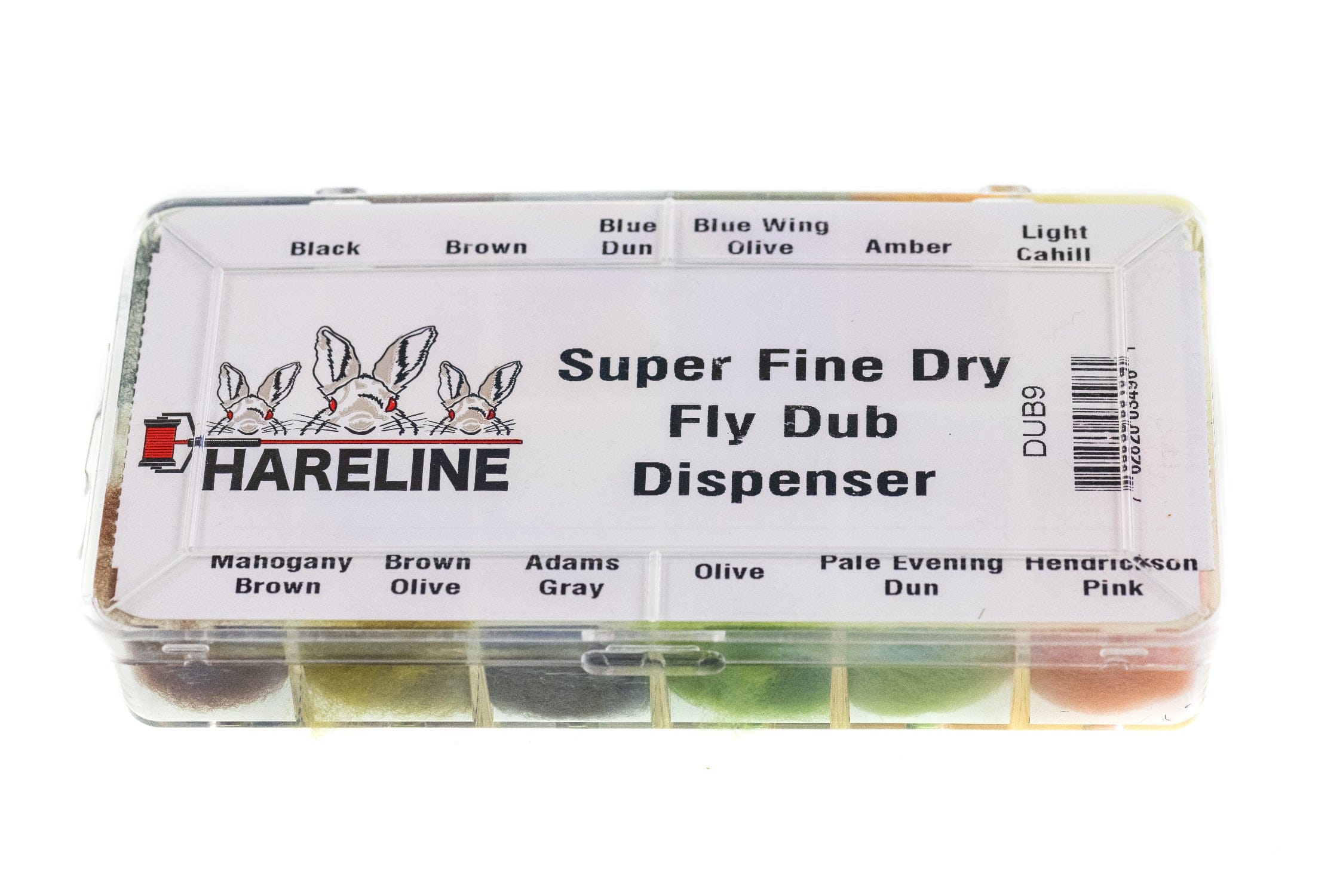 Hareline Super Fine Dry Fly Dub - Multi Color Assortment w/ Dispenser