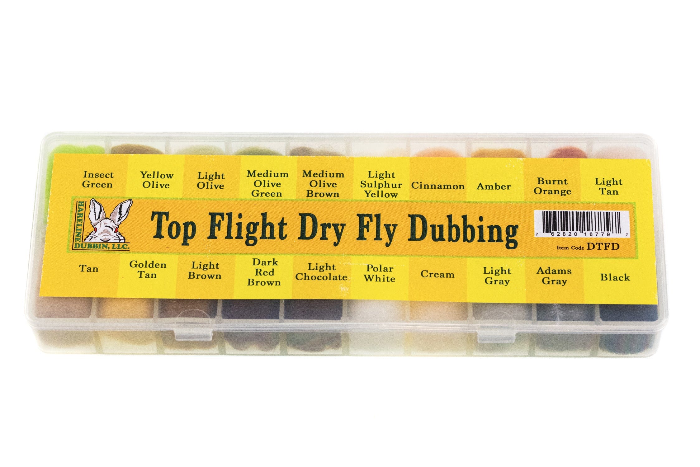 Hareline Top Flight Dry Fly Dubbing - Multi Color Assortment w/ Dispenser