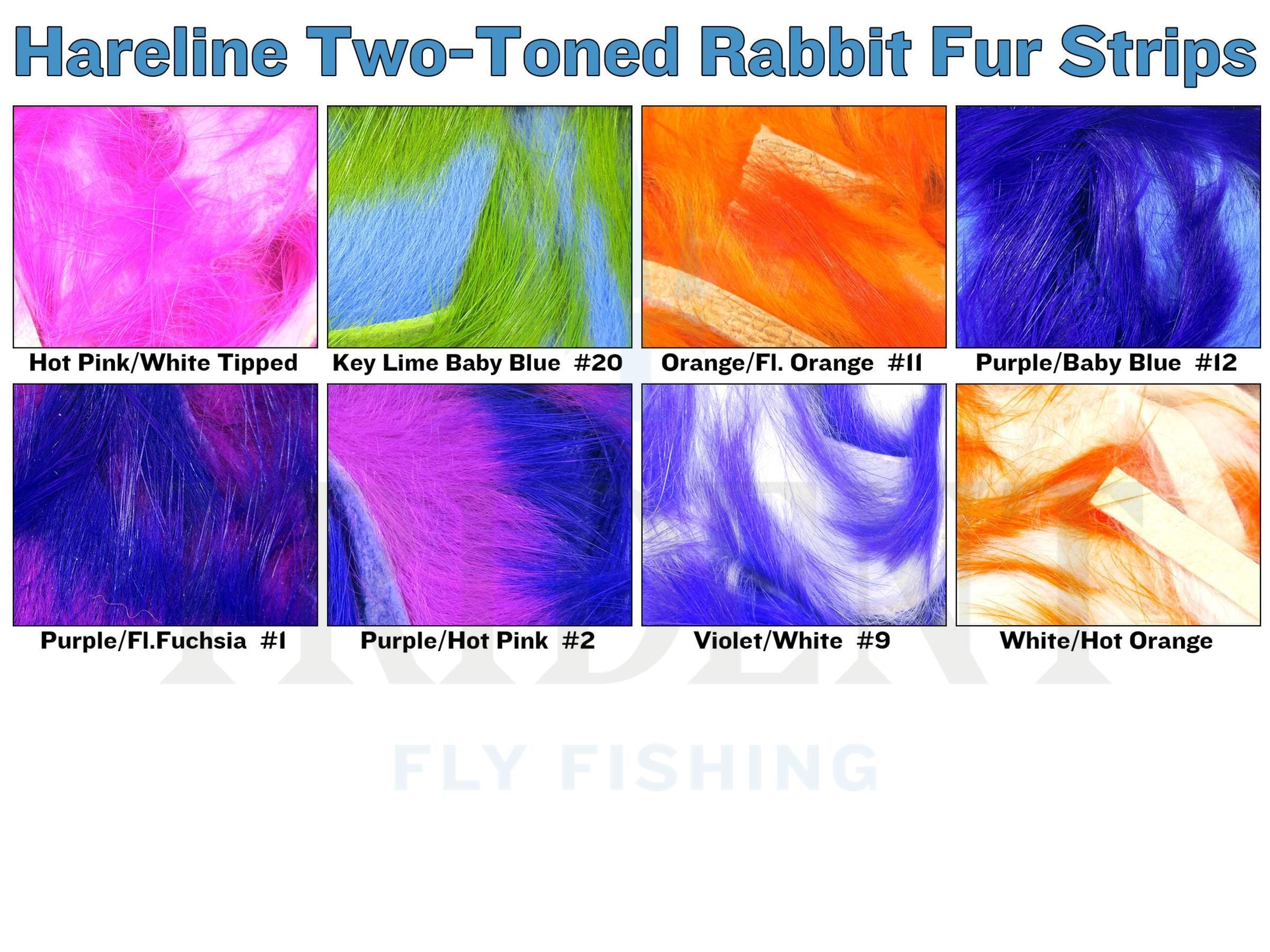 Hareline Two-Toned Rabbit Fur Strips