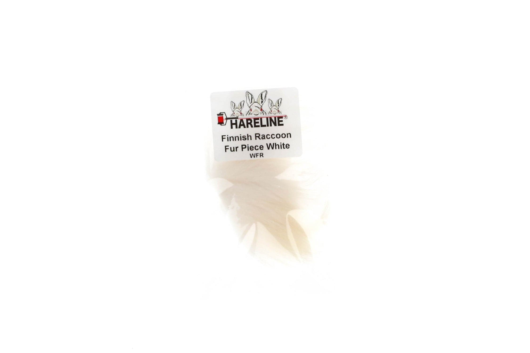 Hareline White Finnish Raccoon Fur Piece