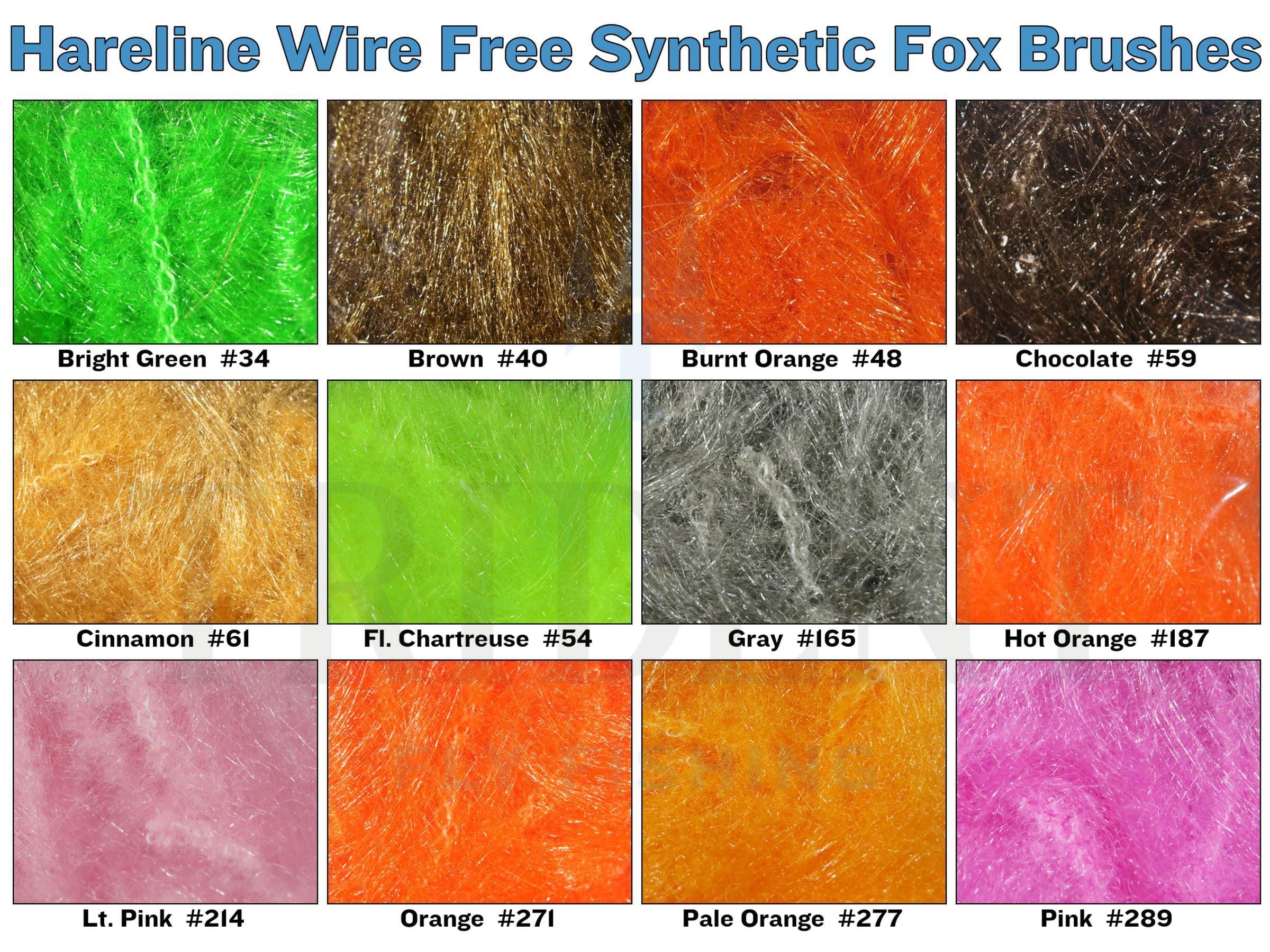 Hareline Wire Free Synthetic Fox Brushes