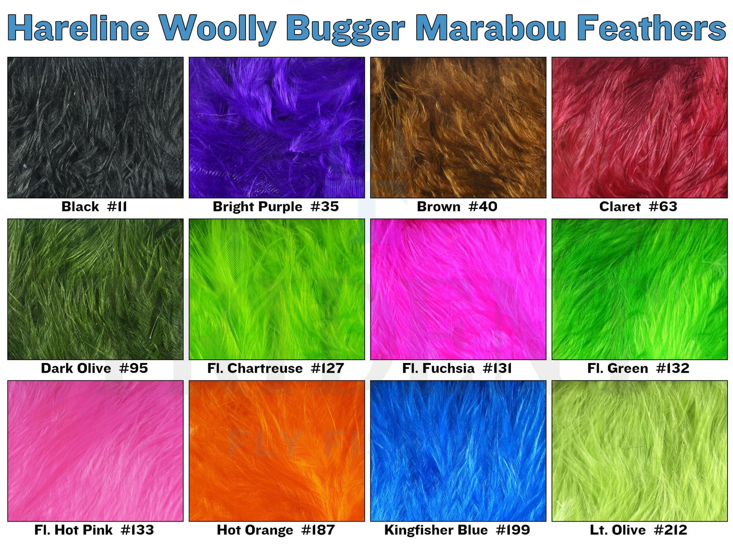 Hareline Woolly Bugger Marabou Feathers