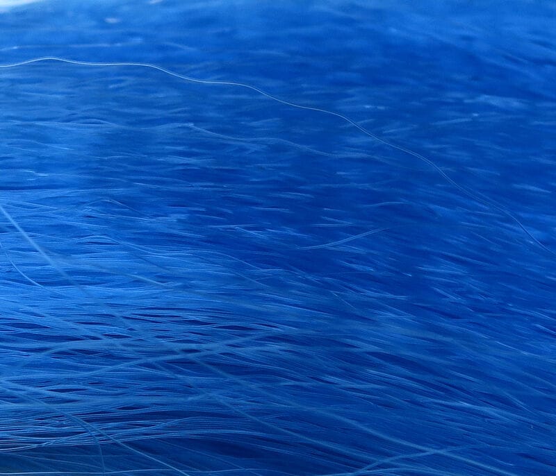 Royal blue synthetic fly tying hair, Hedron Supreme Super Hair with fine glossy strands and flowing texture