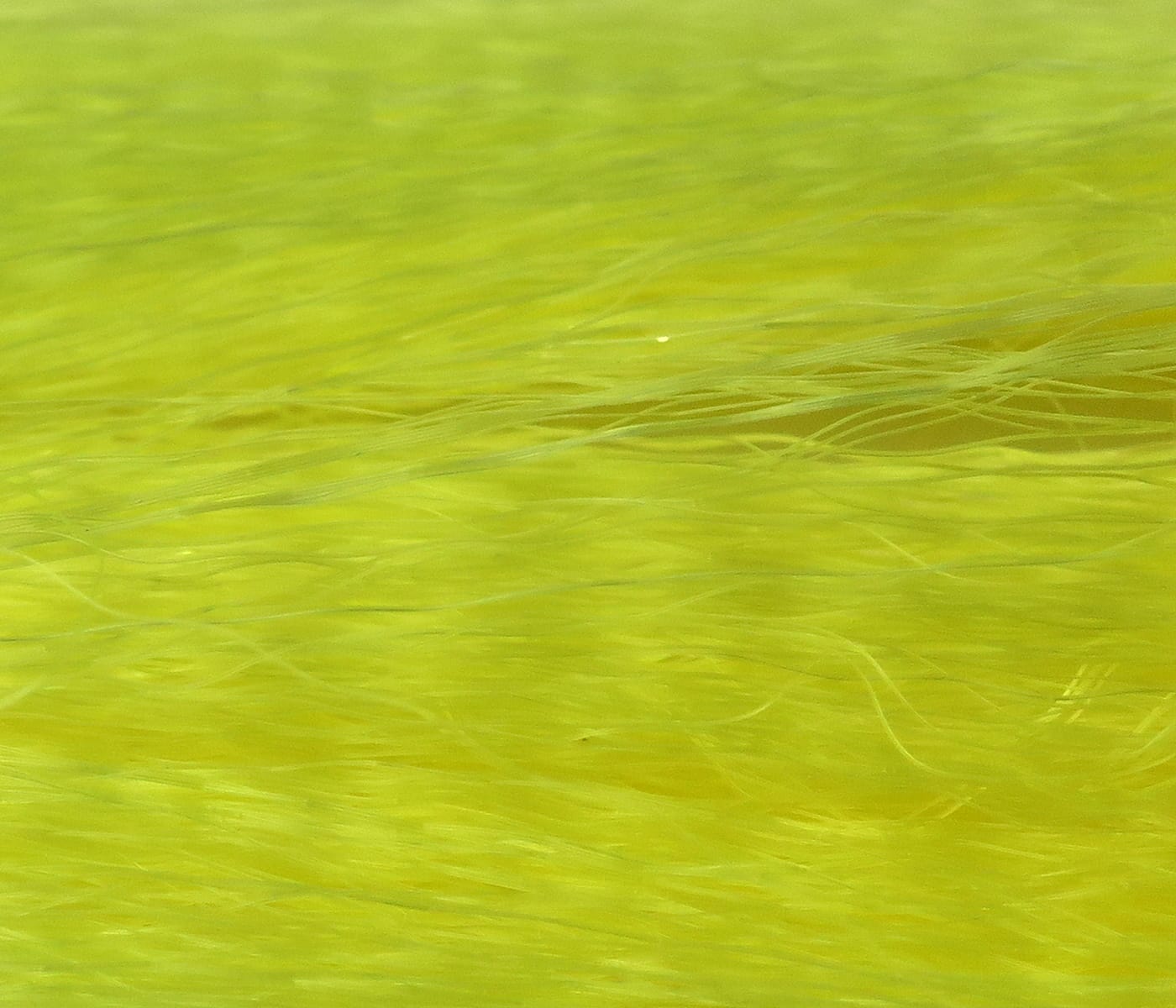 Chartreuse yellow Hedron Unique Hair fly tying fibers, fine translucent synthetic strands with wispy long texture