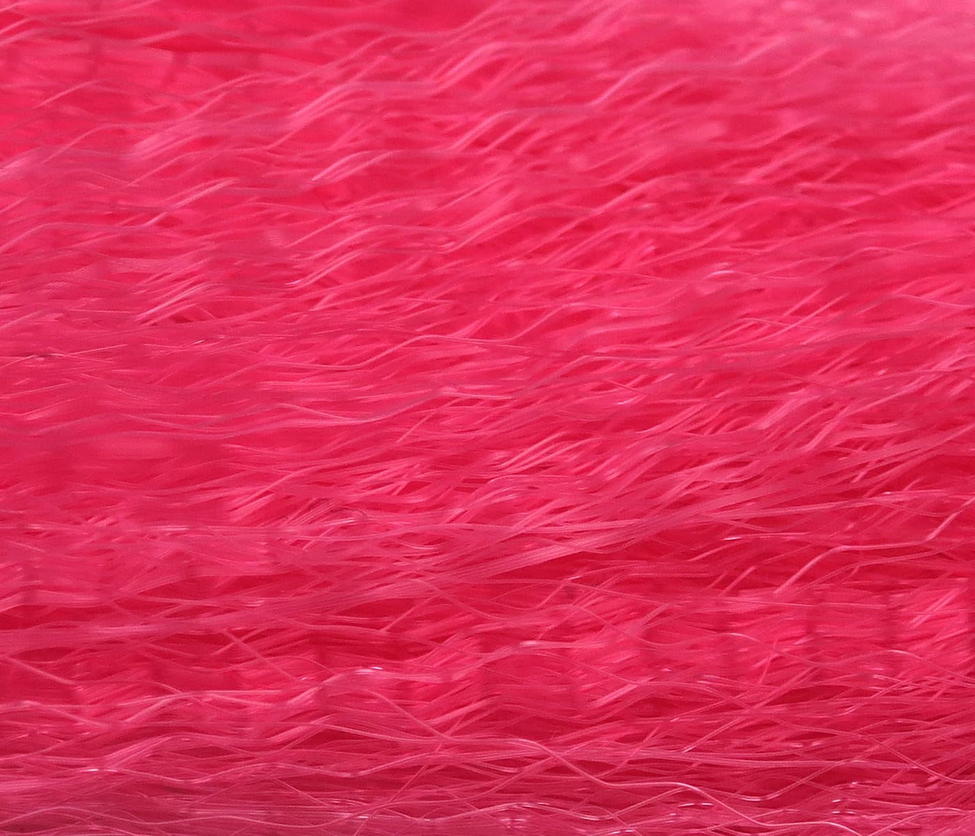 Hedron Unique Hair hot pink synthetic fly tying hair, fine glossy wispy fibers layered for lures and streamers