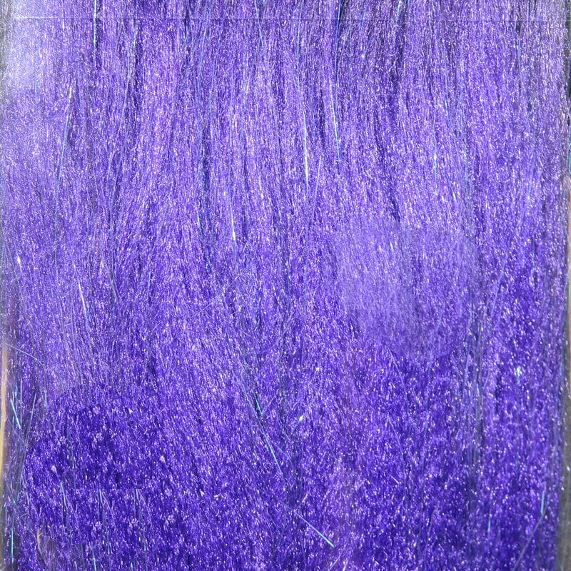 Shimmering purple Angel Silk synthetic fibers with iridescent flash for fly tying