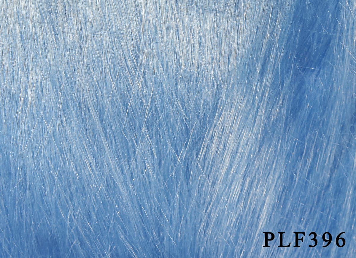 Light blue shimmering synthetic polar fibre with long fine strands for fly tying