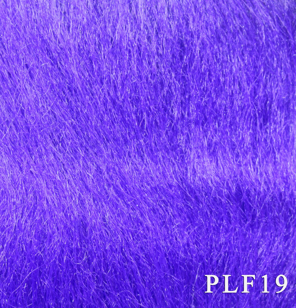 Bright purple synthetic polar fibre with fine plush strands for fly tying, dense silky texture PLF19