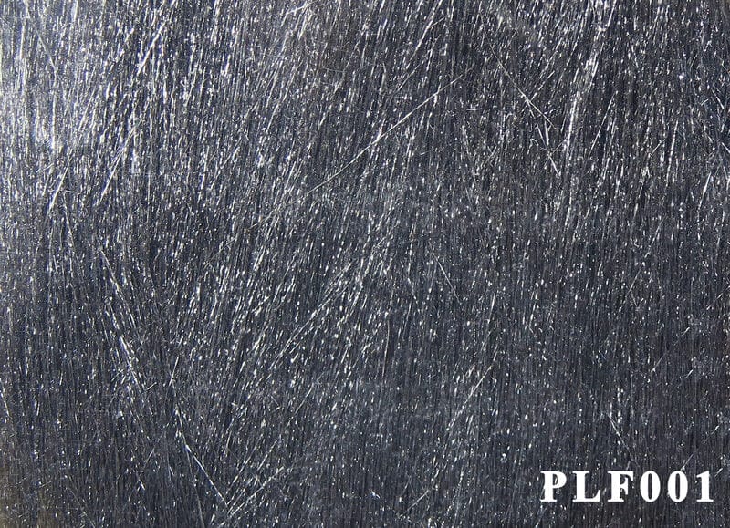 Gunmetal gray Just Add H2O Polar Fibre fly tying material with fine shimmering silver synthetic strands, PLF001