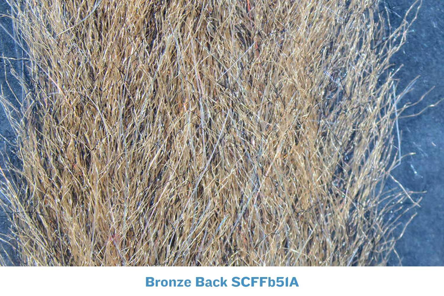 Bronze tan synthetic sculpting flash streamer brush fibers with fine shimmering strands for fly tying