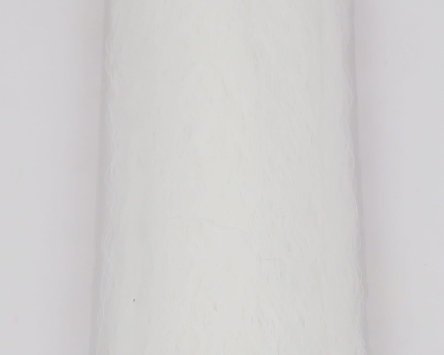 White Just Add H2O Slinky Fibre roll of fine fluffy synthetic strands for fly tying