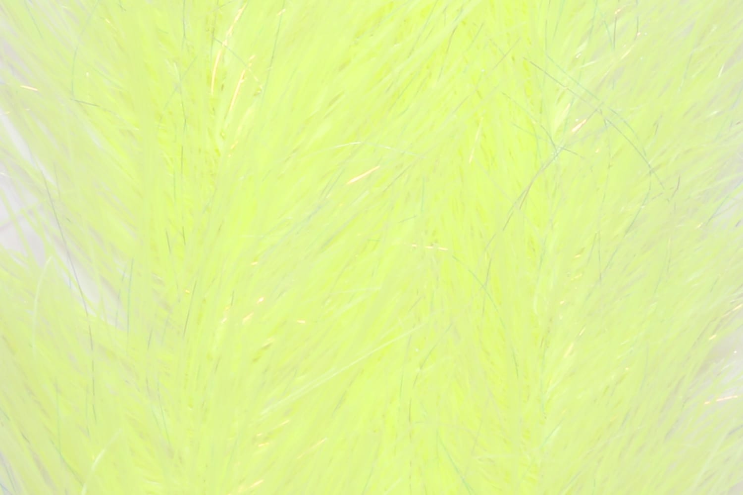 Translucent chartreuse Just Add H2O Translucy fly brush with long synthetic fibers and iridescent flash for fly tying