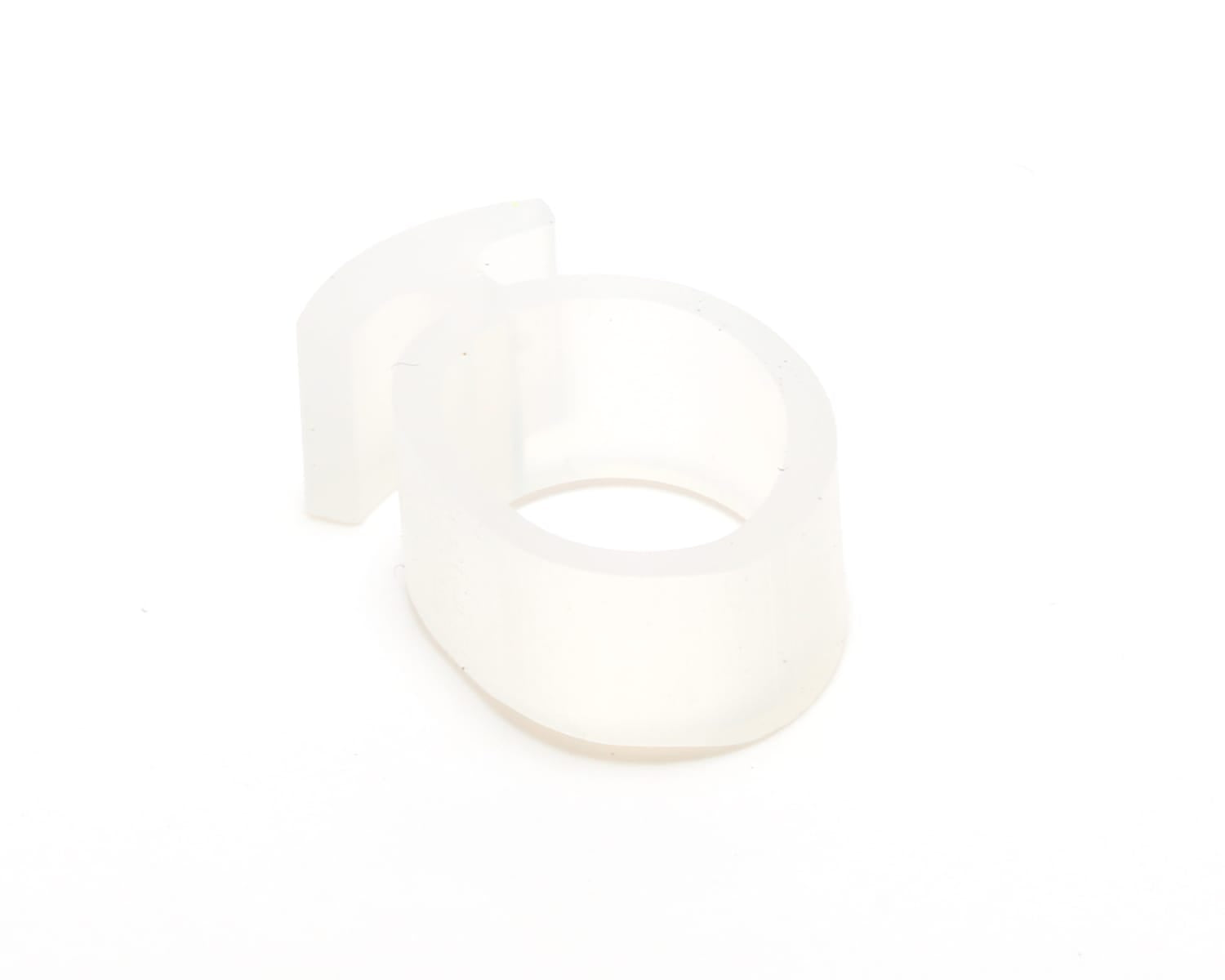 KIFF Leader Looper translucent white silicone ring with open notch for threading leaders, compact fishing accessory