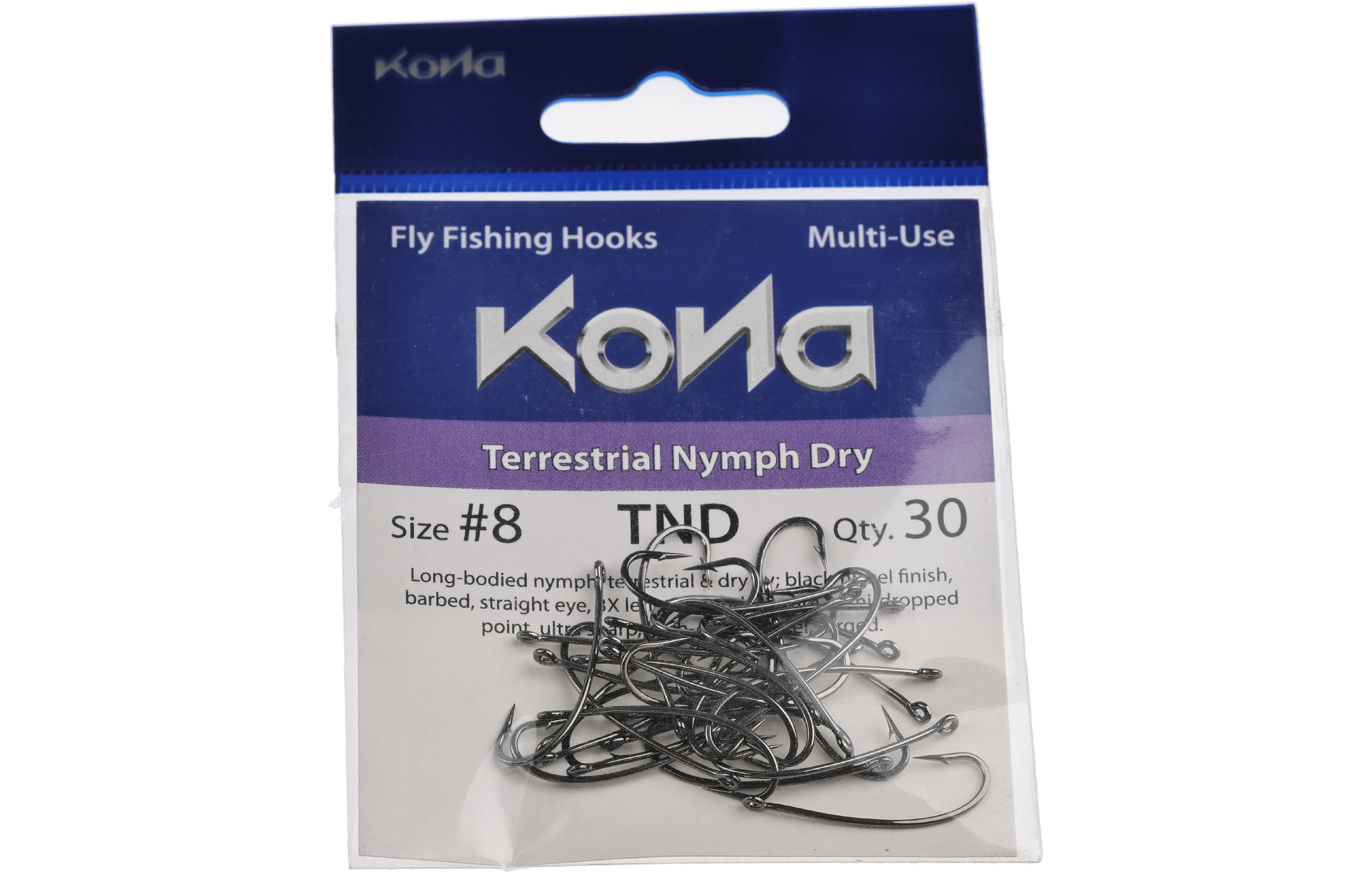 dry fly fishing hook Kona TND Terrestrial Nymph Dry Hooks 8