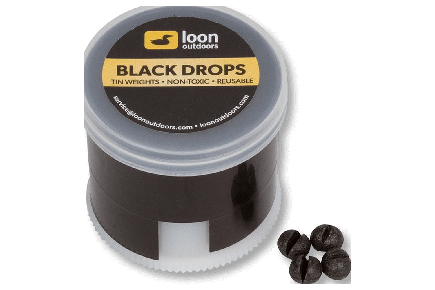 Loon Tin Drops Split Shot Twist Pot