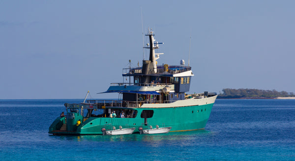 The Mayas Dugong expedition vessel at anchor