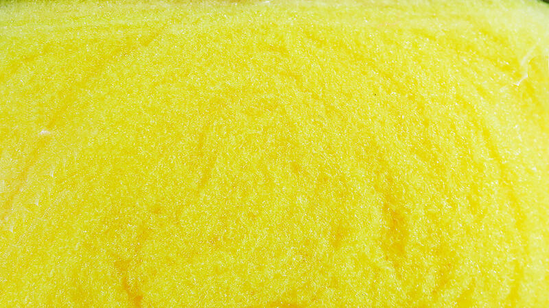 Bright yellow McFlyFoam fly tying yarn, fluffy fine foam fibers with subtle sparkle and dense textured nap