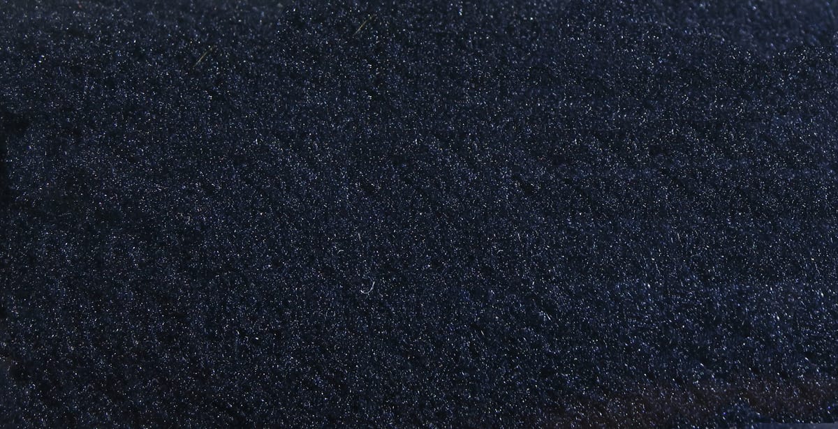 Dark navy McFlyFoam fly tying yarn with dense, fine foam texture and subtle blue glitter sparkle