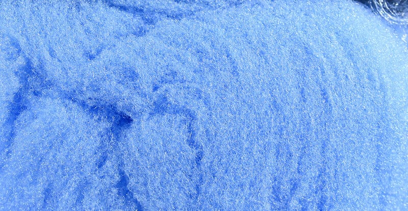 Sky-blue McFlyFoam fly tying yarn with dense fuzzy synthetic foam fibers and subtle sparkle