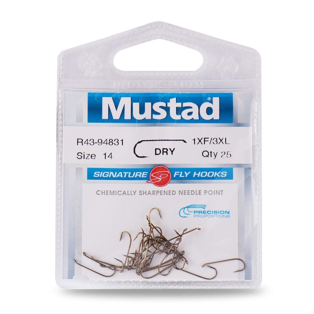 Mustad R43NP-BR Dry Fly Hooks