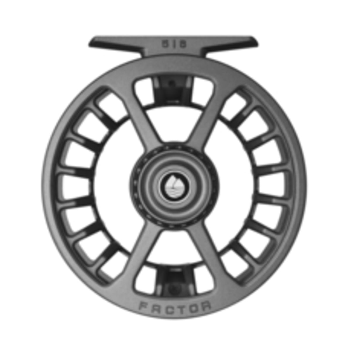 Redington Factor Fly Reel in Gunmetal, front view