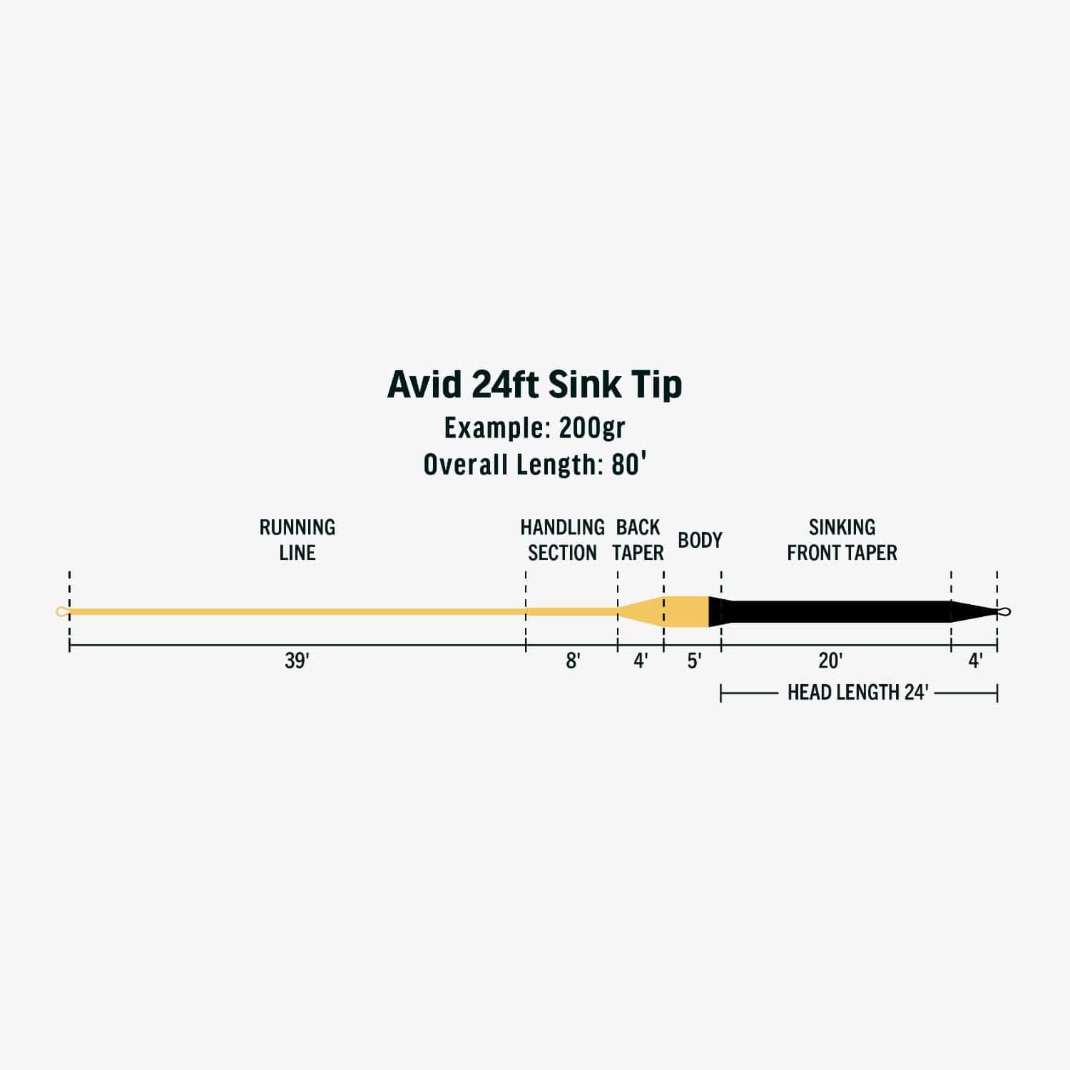 Rio Avid 24ft Sinking Tip Fly Line