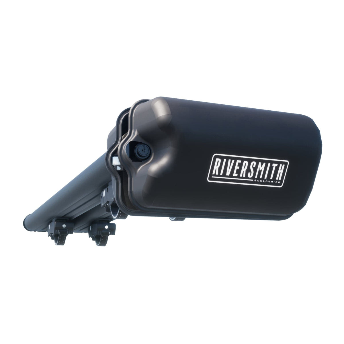 Riversmith ShortCut black river quiver rod rack with secure mounting hardware and brand logo displayed