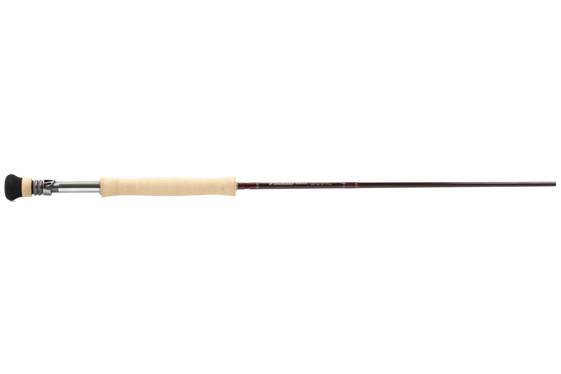 Sage Igniter fly rod with light cork grip, polished stainless reel seat and slender burgundy graphite blank