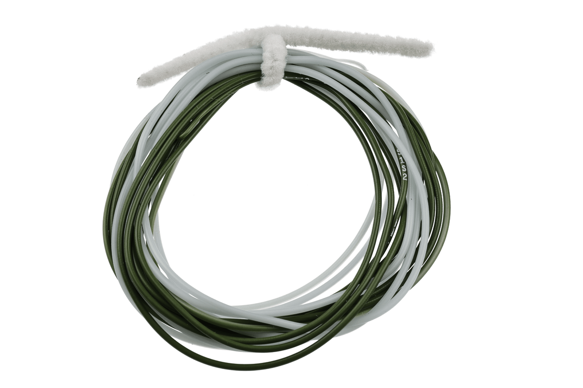 Scientific Anglers Skagit Tip Kit with coiled olive and gray fly fishing line sections and white connector sleeve