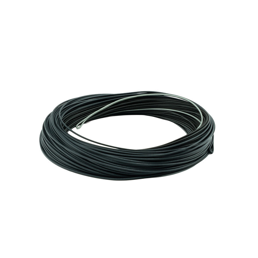 Coil of Scientific Anglers Stillwater Seamless Density Sink Fly Line S5/S7 in charcoal and black