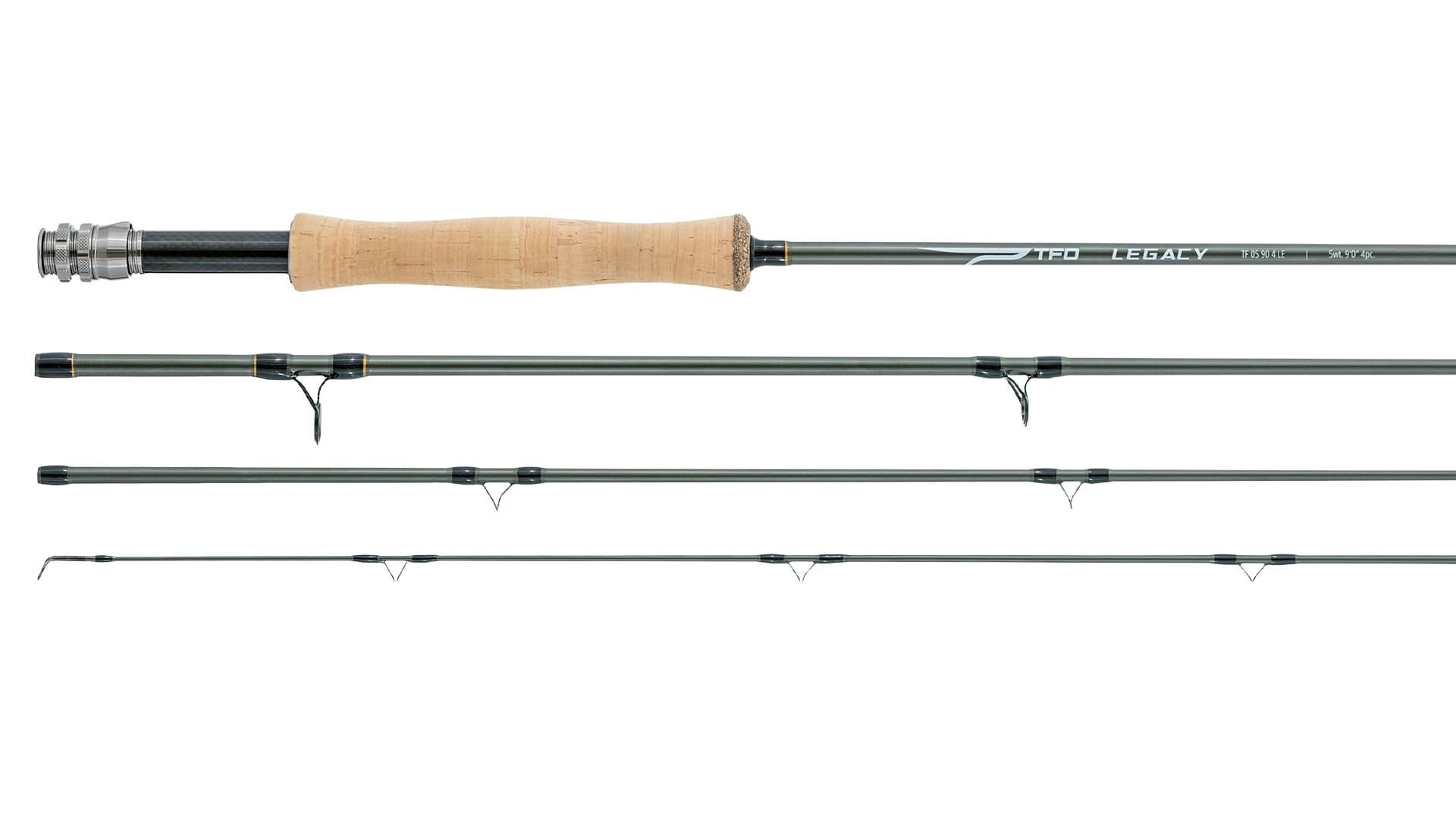 TFO Legacy Fly Rod full wells handle four-piece sections