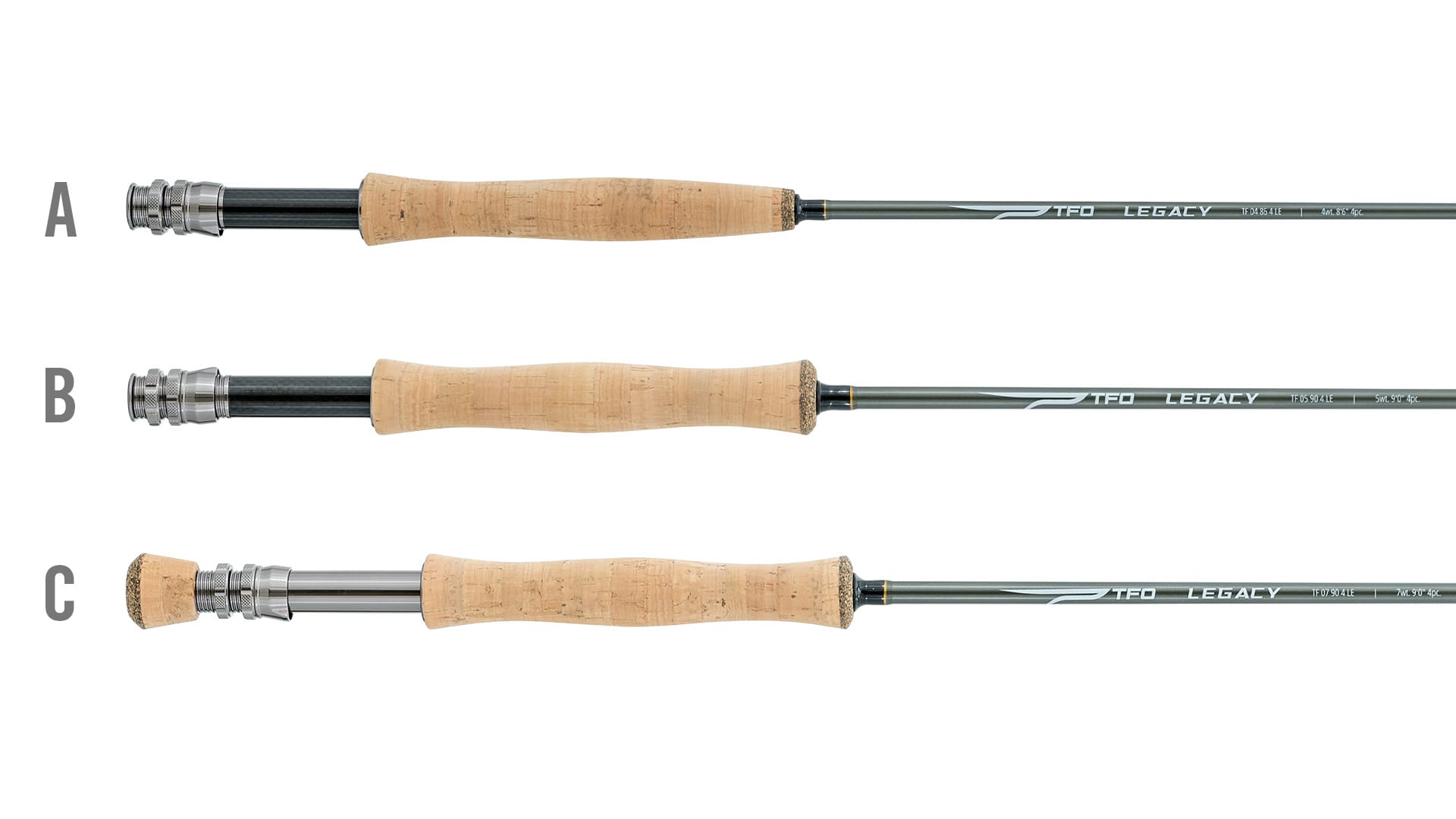 TFO Legacy Fly Rod handle configurations comparison