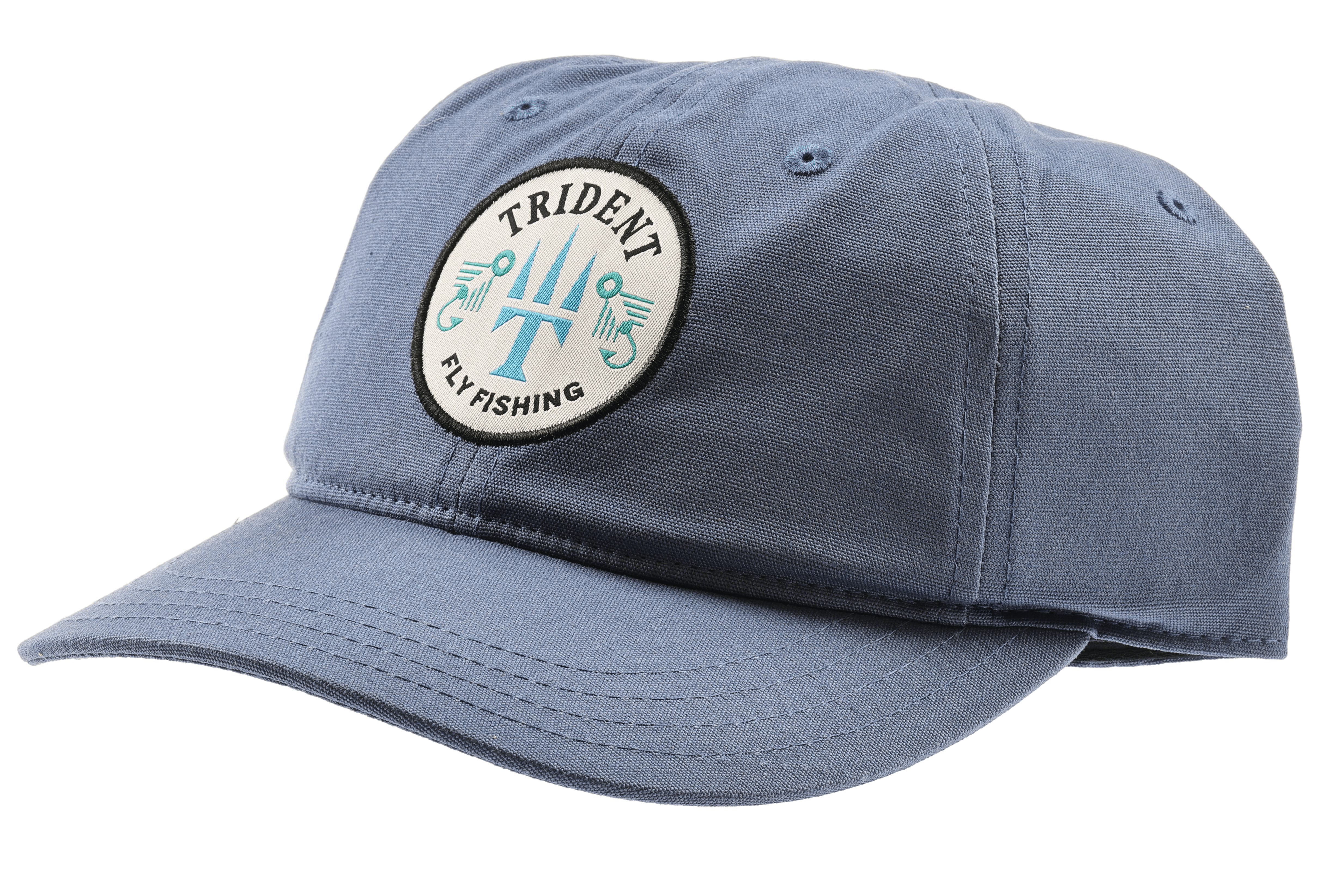 Trident Fly Fishing Dad Hat - Light Blue Gray