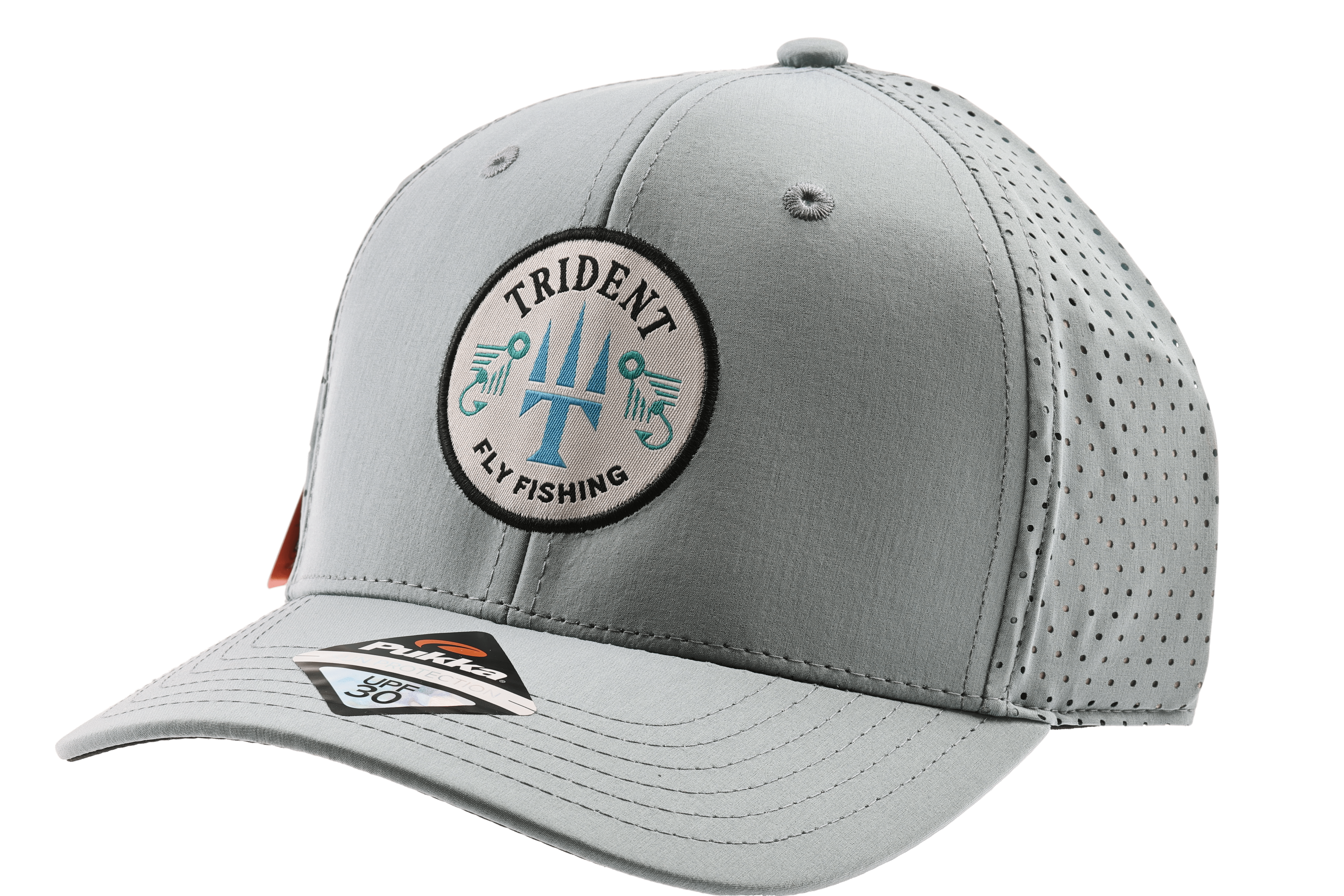 Trident Fly Fishing Performance Hat - Metallic Silver