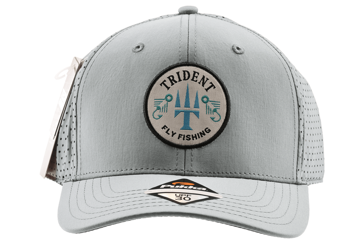 Trident Fly Fishing Performance Hat - Metallic Silver