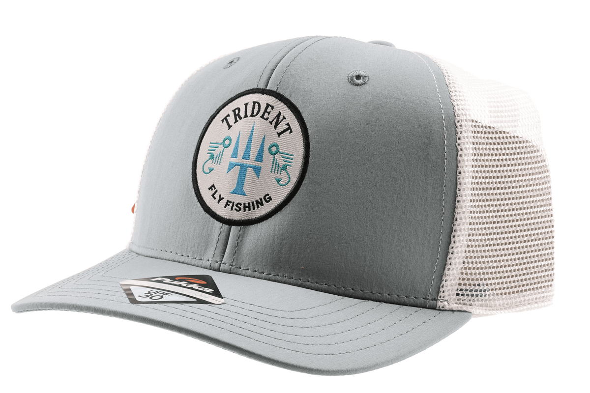 Trident Fly Fishing Performance Hat - Light Gray