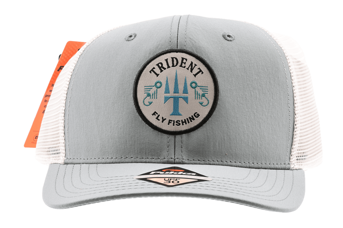 Trident Fly Fishing Performance Hat - Light Gray