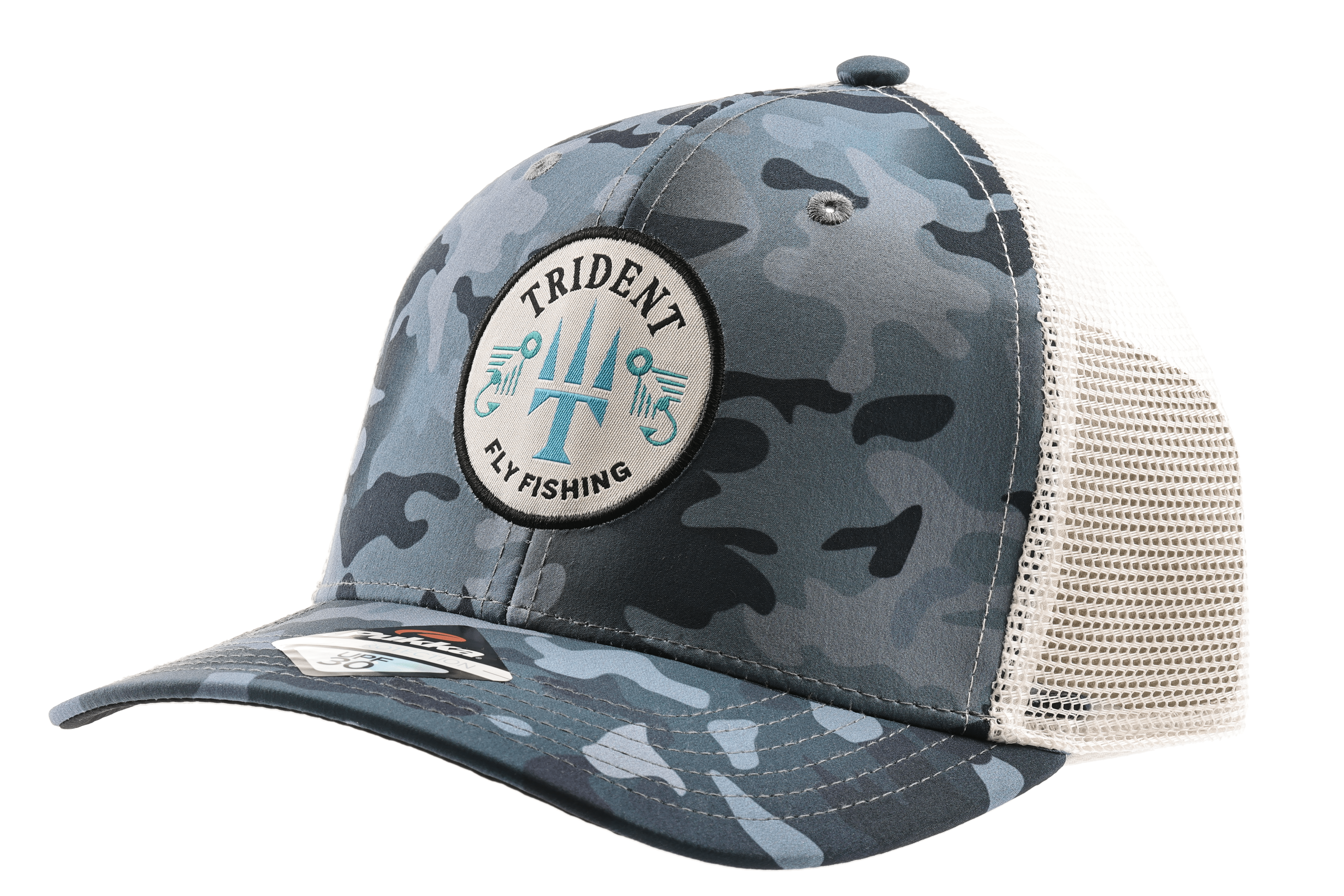Trident Fly Fishing Performance Hat - Blue Camo
