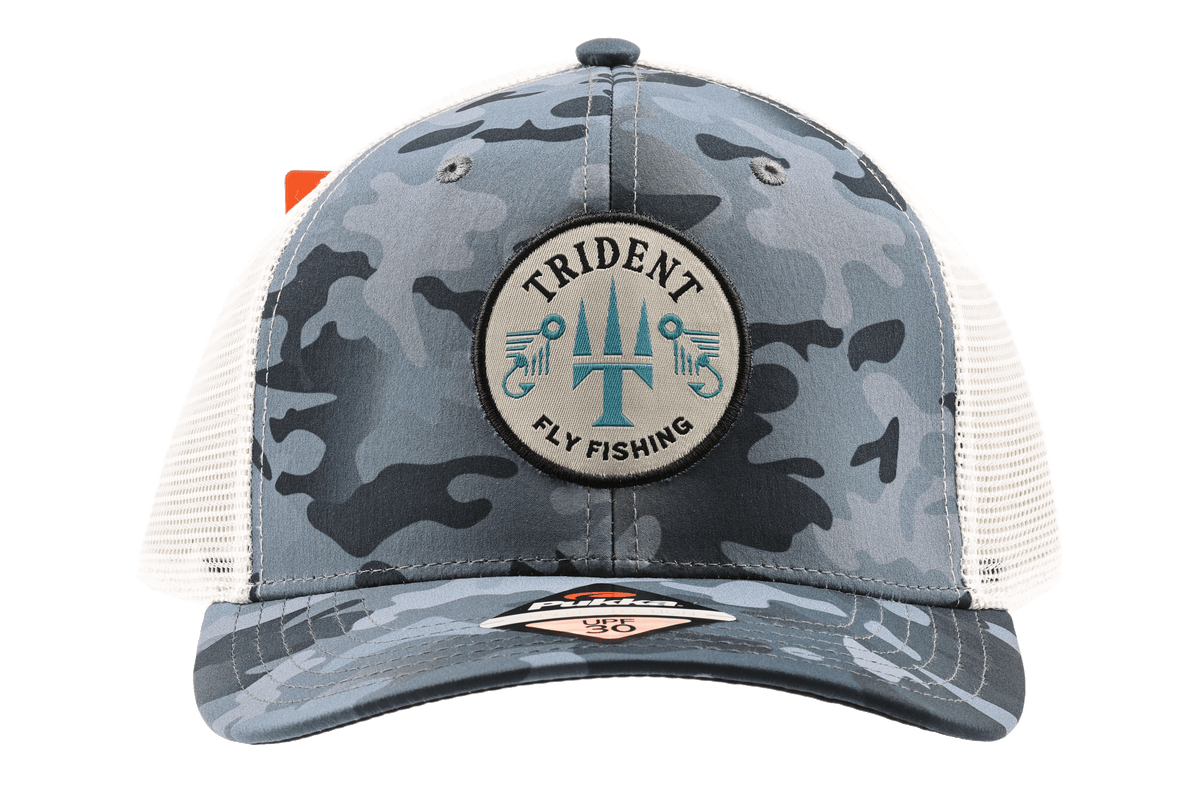 Trident Fly Fishing Performance Hat - Blue Camo