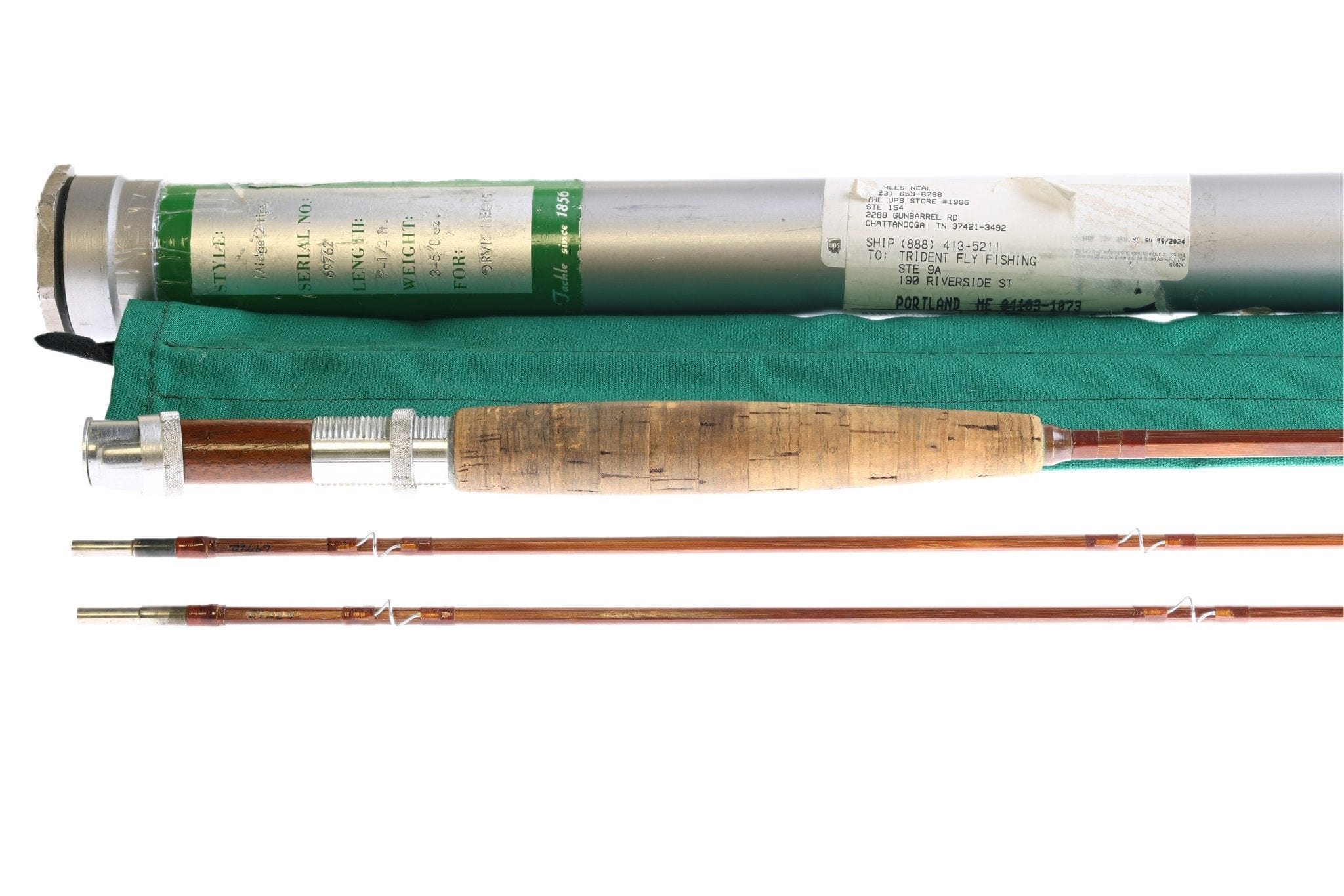 Orvis Adirondack Bamboo 5wt 7ft Full Flex Fly Rod (570-2