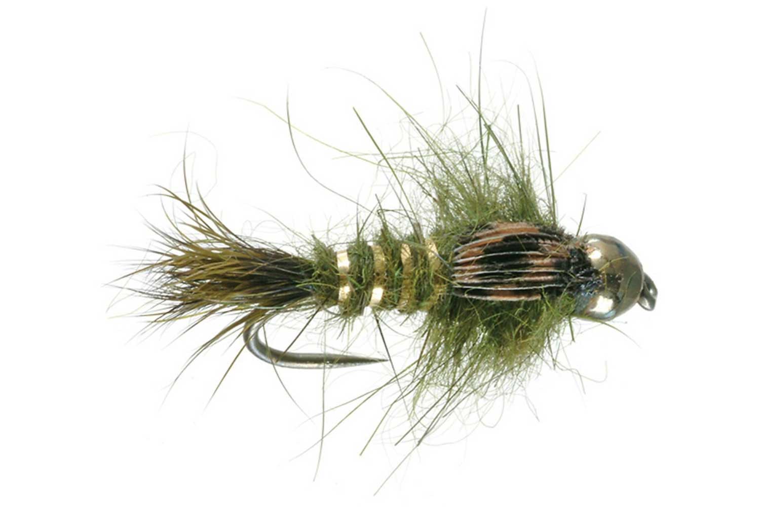 Gold Ribbed Tungsten Bead Hares Ear Fly