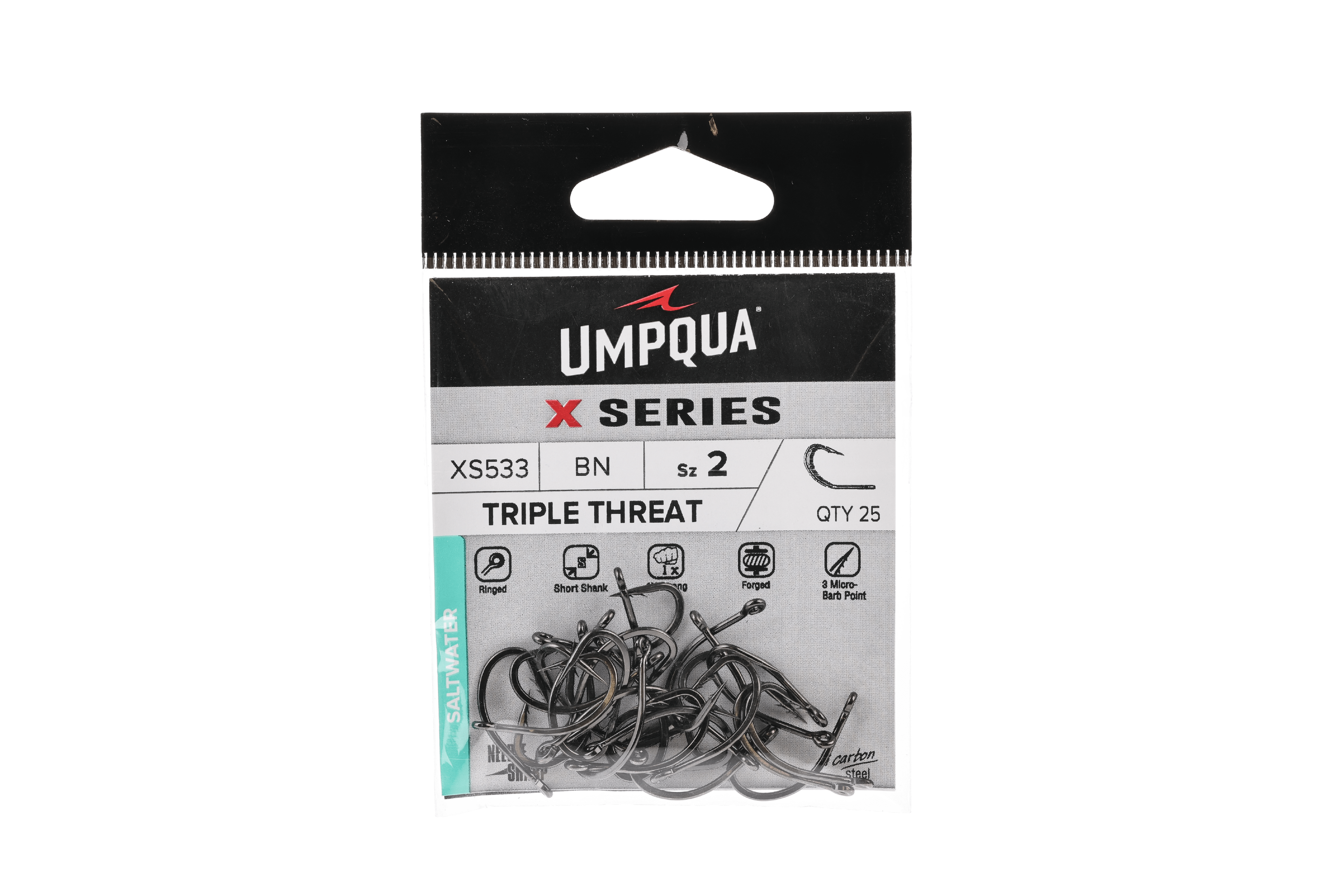 Umpqua XS533 Black Triple Threat Fly Hooks