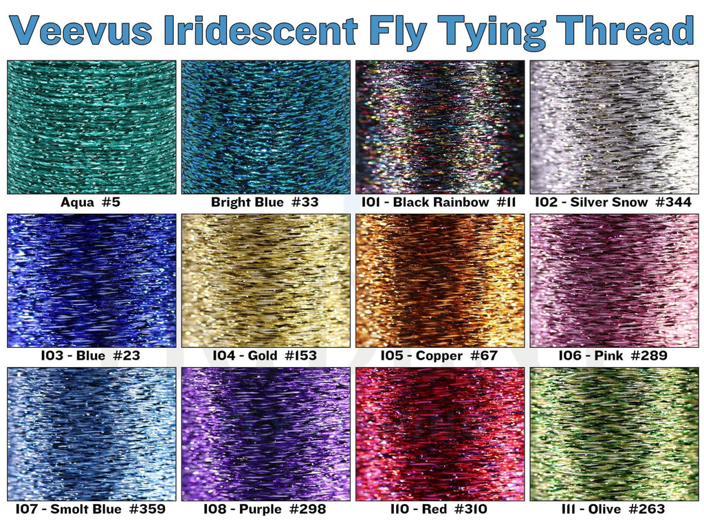 Veevus Iridescent Fly Tying Thread | Trident Fly Fishing